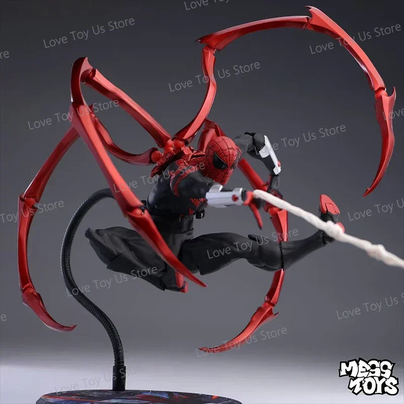 Red Symbiote Spider Hero Action Figure – 4 Mechanical Spider Arms PVC Collectible Model for Display & Gifts