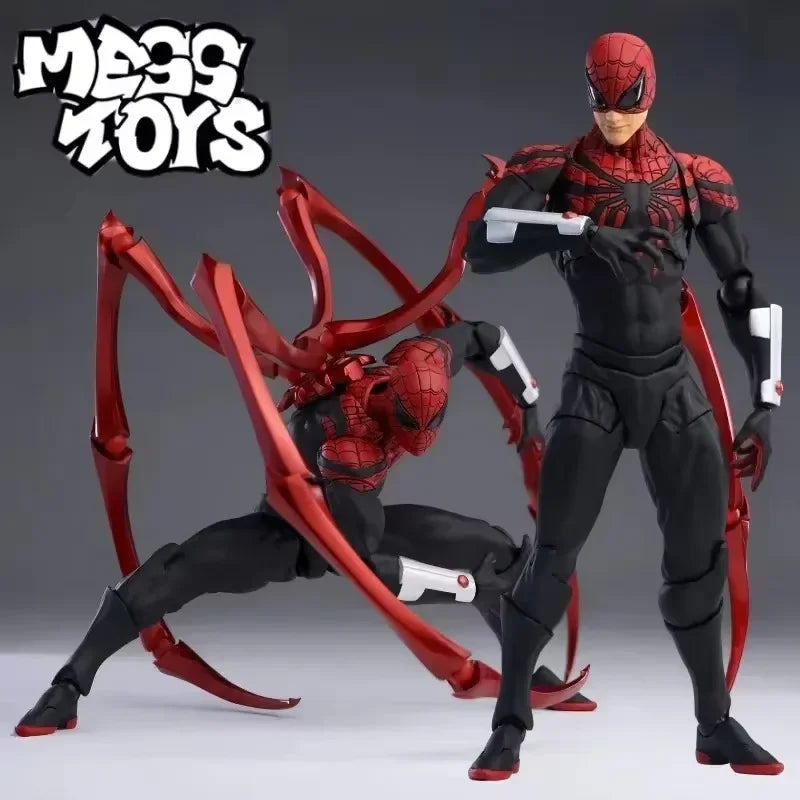 Red Symbiote Spider Hero Action Figure – 4 Mechanical Spider Arms PVC Collectible Model for Display & Gifts