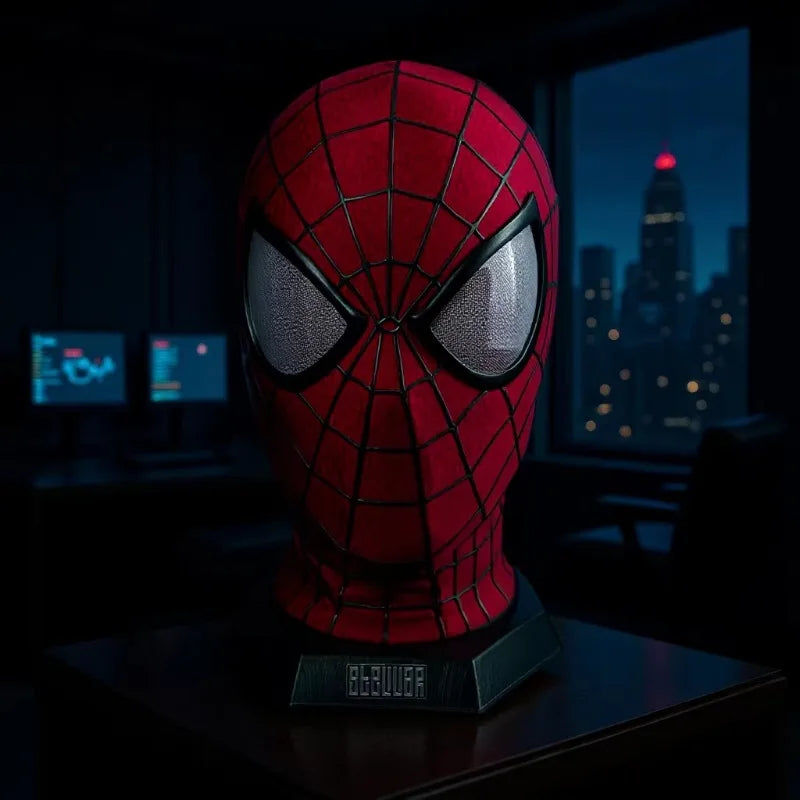Handmade Spider-Man 2 Movie Accuracy Garfield Version Cosplay Mask Peter Parker Handicraft Collectible Item for Gift