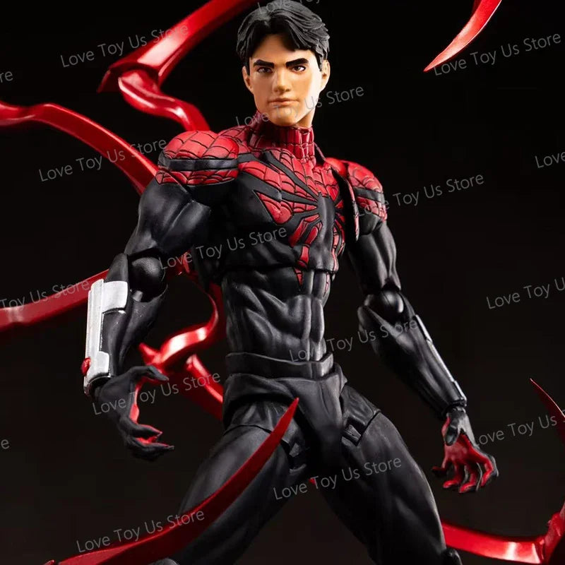 Red Symbiote Spider Hero Action Figure – 4 Mechanical Spider Arms PVC Collectible Model for Display & Gifts
